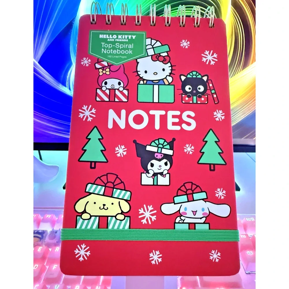 Hello Kitty & Friends Christmas Notebook Top Spiral Presents Notes 2024 Sanrio